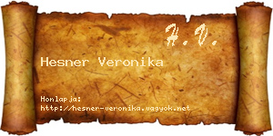 Hesner Veronika névjegykártya